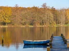 hiking at a lake in westphalia photo