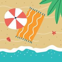 Doodle Illustration of Beach Time vector