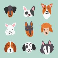 Dog Breeds Doodle vector