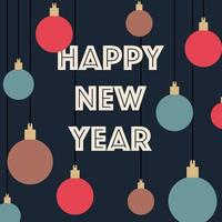 Flat Happy New Year Design vector