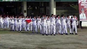 republiek van Indonesië onafhankelijkheid dag ceremonie - onafhankelijkheid dag. video