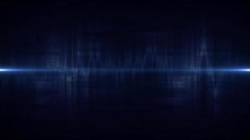 blu cardiogramma onda sonora, polso, astratto e cardiologia grafico ospedale onda grafico grafico tenere sotto controllo Vota forma d'onda, tecnologia leggero curva Schermo sagomato colori animazione video