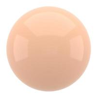 Orange plastic ball on a white background. 3d render. photo