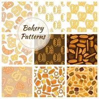 Bakery bread and grain seamless pattern vector