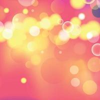 Abstract multicolored blurred bokeh on red background - Vector