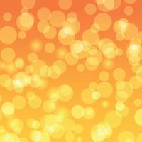 Abstract yellow bokeh background with defocused circles and glitter. Decoration element for Christmas and New Year holidays, greeting cards, web banners, posters - Vector