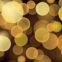 Fondo abstracto bokeh amarillo con círculos desenfocados y brillo. elemento de decoración para las vacaciones de Navidad y año nuevo, tarjetas de felicitación, banners web, carteles - vector