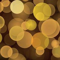 Abstract yellow bokeh background with defocused circles and glitter. Decoration element for Christmas and New Year holidays, greeting cards, web banners, posters - Vector