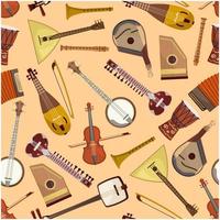 Vector pattern with musical instruments