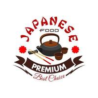 Japanese food restaurant isolated symbol vector