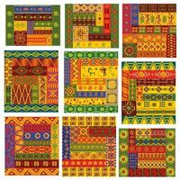 African ethnic patterns and ornaments vector