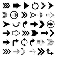 ilustración vectorial gráfico un conjunto de iconos de flecha vector