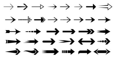 ilustración vectorial gráfico un conjunto de iconos de flecha vector