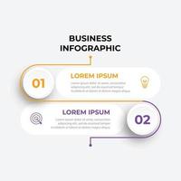 Thin line infographic template, business concept with 2 options, step or process vector