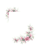 Watercolor flower frame png