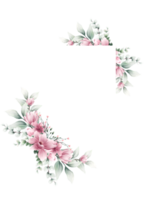 marco de flores de acuarela png
