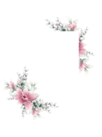 cadre fleur aquarelle png