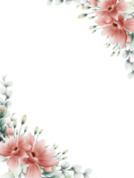 Watercolor flower frame png