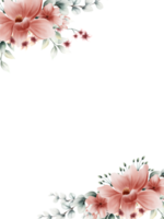 Watercolor flower frame png