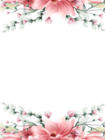 cornice di fiori ad acquerello png