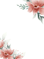 akvarell blomma ram png