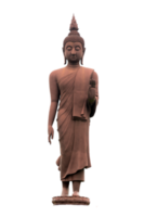 Isolated clipping path buddha statue used as amulets of Buddhism religion.The ancient Buddha png