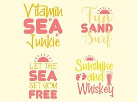 Summer t-shirt design bundle vector