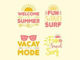 Summer t-shirt design bundle vector