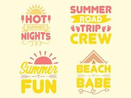Summer t-shirt design bundle vector