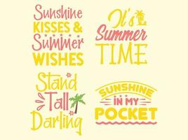 Summer t-shirt design bundle vector