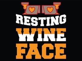 Wine t-shirt design vector