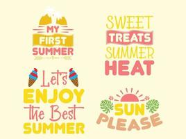 Summer t-shirt design bundle vector