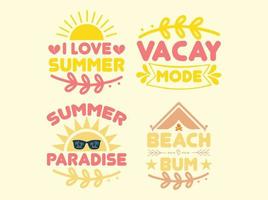 Summer t-shirt design bundle vector