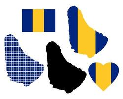 map of Barbados of different colors and symbols on a white background vector