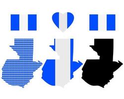 guatemala mapea diferentes tipos y símbolos en un fondo blanco vector
