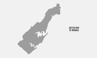 Monaco Map Silhouette with Simple Black Dotted Style vector