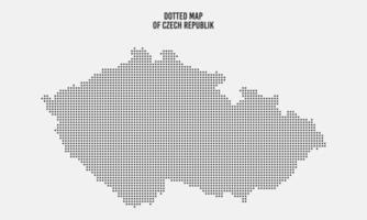 Czech Republic Map Silhouette with Simple Black Dotted Style vector