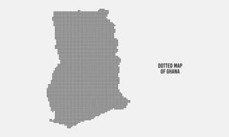 silueta de mapa de ghana con un estilo punteado negro simple vector