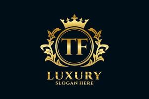 Initial TF Letter Royal Luxury Logo template in vector art for luxurious branding projects and other vector illustration.