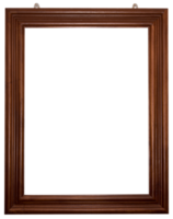 Brown wooden frame isolated png