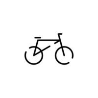 bicicleta, bicicleta, línea punteada, icono, vector, ilustración, logotipo, plantilla. adecuado para muchos propósitos. vector