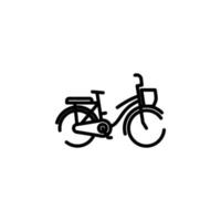 Bike, Bicycle Dotted Line Icon Vector Illustration Logo Template. Suitable For Many Purposes.