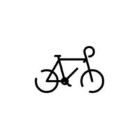 bicicleta, bicicleta, línea punteada, icono, vector, ilustración, logotipo, plantilla. adecuado para muchos propósitos. vector