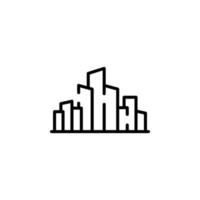 City, Town, Urban Dotted Line Icon Vector Illustration Logo Template. Suitable For Many Purposes.