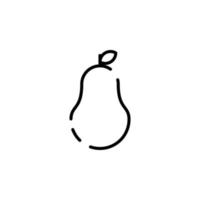 plantilla de logotipo de ilustración vectorial de icono de línea punteada de pera. adecuado para muchos propósitos. vector