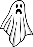 Einfachheit Halloween-Geist-Freihandzeichnung flaches Design. png