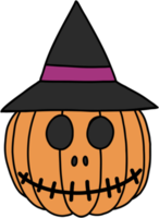 simplicity halloween pumpkin freehand drawing flat design png