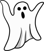 simplicidade halloween fantasma desenho à mão livre design plano. png