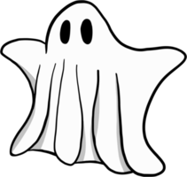 simplicidad halloween fantasma dibujo a mano alzada diseño plano. png