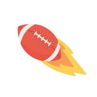 american football burst into flames. american football match elements vector